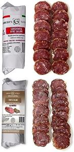 Giorgio’s Naturals Handcrafted Dry-Aged Salami Variety Pack of 2 – Sangiovese Wine, & Truffle Salami 5 Ounce, Authentic Italian Sausage, Hard Salami, Charcuterie Meat