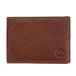 Timberland Men's Leather RFID Blocking Passcase Security Wallet, Brown, One Size