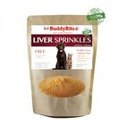 Pure Liver Sprinkles | Buddy Bits Beef Liver Powder for Dog Food Topper | Add to Food Helps Eating and Appetite | Made in Canada Large Bag