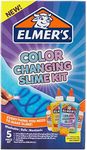 Elmer's Color Changing Slime Kit | Slime Supplies Include Elmer's Color Changing Glue, Elmer's Magical Liquid Slime Activator, UV Light, 5 Piece Kit, Blue/Purple + Yellow/Red