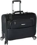 Traveler’s Choice 21-inch Carry-on Softside Durable EVA Molded Ballistic Fabric 8-Wheel Spinner Garment Bag Luggage Suitcase, Black