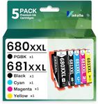 Vintella 680XXL 681XXL Ink Cartridges Compatible with Canon PGI-680XXL CLI-681XXL for PIXMA TR7560 TR8560 TR8660 TR8660a TS6160 TS6260 TS8160 TS8260 TS9160 TS9560 TS706 TS9565 (5 Pack)