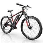 26" Electric Bike for Adults with Suspension Fork and Mechanical Disc Brakes, Ebike with Shimano 21-Speed Gears, 20 MPH on Throttle Mode