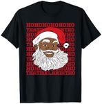 Black Happy Santa Ho Ho That Melanin Tho Santa T-Shirt