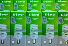 E-Saver - CFL Full Spiral - Energy Saving Light Bulbs -24w = 120 Watt - (Pack of 10) - Daylight 6400k – Bayonet Light Bulb (B22- B22d) - Great for SAD - Snooker, Pool, Hobbies, Crafts, Photography