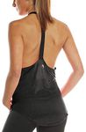 icyzone Workout Tank Tops for Women - Gym Yoga Shirts, T-Back Sport Running Tank Top (M, Black)