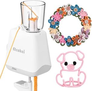 Etcokei Automatic i-Cord Knitting Machine, Electric iCord Maker Tool, i-Cord Knitter Crochet Machine, Knitting Yarns to i-Cords Efficiently, Hands-Free Yarn Knitter for DIY Crochet Knitting Projects