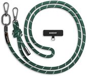 MAGEASY Universal Cell Phone Lanyard - Anti-Theft Thick Rope Crossbody Phone Strap for iPhone 16 Pro Max & Most Smartphones, for Men & Women | 8.3mm Alpine Green