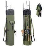 Fishing Bag Fishing Rod Reel Case Carrier Holder Fishing Pole Storage Bags Fishing Gear Organizer Travel Carry Case Bag by Shaddock