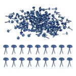 PATIKIL Paper Fasteners, 500 Pcs Mini Metal Round Head Fastener Split Pins for Craft Art Scrapbooking DIY Pins Supplies, Dark Blue 0.3"x0.18"