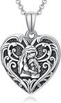 SOULMEET Mother Family Locket Necklace That Holds 2 Pictures Photos Keep Someone Near to You Sterling Silver Relationship Mom and Family Heart Locket Mother‘s Day Gift (Locket only)