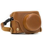 MegaGear MG663 "Ever Ready" Protective Leather Case Bag for Panasonic Lumix LX100/DMC-LX100 Camera - Light Brown