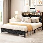YITAHOME Queen Size Bed Frame, Plat