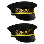 Beistle 60852 Conductor Hat, 2 Piece, One Size Black/Yellow