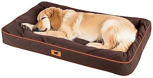 Ferplast Panier Chien Chat - Coussin Orthopédique Chien - Lavable en Machine - Tapis Chien - Lit Chat Chien - Imperméable & Anti-Rayures - Rembourrage Amovible - Polo, 110 x 70 xh 8 CM, Marron