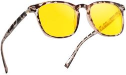 TJUTR Night Vision Glasses for Women Men Anti Glare Night Driving Glasses Polarised Yellow Lenses Reduce Headlight Glare