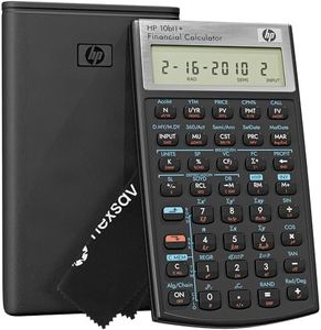 HP 10bII+ Financial Calculator – College & High School Calculator, Exam Approved for SAT, AP, PSAT – 100+ Functions for Business, Finance, Accounting, Statistics & Algebra – Includes Cloth + Case