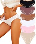 BeReady Underwear Women Seamless Knickers for Women Sexy Lace Brazilian Knickers for Women Multipack High Leg Ladies Briefs Panties