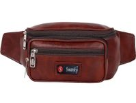 Men & Boys PU Leather Waist Pack Bags for Money,Mobile,Card,Belt,Documents,Kit Books Dairy Kamar Pouch Small Accessories Luggage Stylish Bag with Belt Kamar Pouch (Brown)