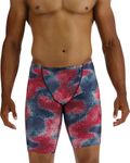 TYR Durafast Elite Starhex Polyester Jammer/Swimsuit for Mens, 34 (Red-Multi)