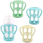 3 Pack Baby Bottle Handles for Philips Avent Natural Baby Bottles, Baby Bottle Holder with Easy Grip Handles (Blue+Yellow+Green)