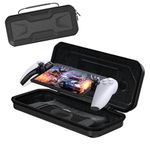 Carrying Case for PlayStation Portal, Full Protection Bundle with Tempered Glass Screen Protector, Clear Protective Cover Case, Hard Shell Portable Travel Bag for PS5 Portal Remote Player