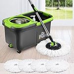 Spin Mop Bucket Set with 4 Mop Head