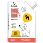 Goofy Tails Lamb Bone Broth for Dogs 500ml (100ml X 5 Pack), Human Grade, Preservative Free, Gut Friendly Dog Food Topper, Dog Supplements with Natural Collagen
