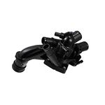 A ABSOPRO Engine Coolant Thermostat Housing Assembly 11538674895 Thermostat Housing for Mini Cooper 2010-2015 Black