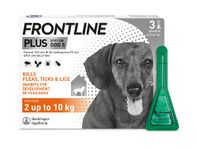 FRONTLINE Plus Flea & Tick Treatment for Small Dogs (2-10 kg) - 3 Pipettes