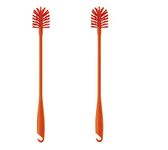 Ikea Plastic Soft Bristles Bottle Brush (Red, 43 Cm, 17 Inches) - Pack Of 2