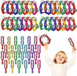 Tambourine for Kids Noise Makers for Kids Include 24 Pcs Handheld Cymbals 24 Pcs Colored Tambourine Bells Percussion Rhythm Toys for Adult Musical Instruments Party Noise Makers Family School