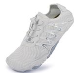 BenSorts Water Shoes for Beach Swim Surf Pool River Kayaking Diving Men Women White Women Size 8 Men Size 7