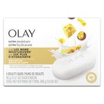 Olay Moisture Outlast Ultra Moisture Shea Butter Beauty Bar with Vitamin B3 Complex, 90 g, 4 count