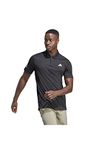 adidas Men's Club 3-Stripes Tennis Polo Shirt, Black, XXL