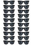 QYVEWY 20 Pairs Wholesale Sunglasses for Men Women in Bulk Retro 70s 90s Adult Cheap Glasses for Party Supplies (Black)