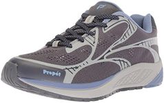 Propet Womens One Lt Walking Walking Sneakers Shoes - Black, Lavender/Grey, 6.5 X-Wide