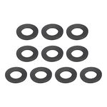 sourcing map Carbon Steel Flat Washer Fits M10 Bolts, 10pcs M10 x 20 x 2mm Black Oxidized Grade 8.8 Alloy Steel Fasteners for Mechanical Industry
