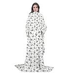 Panda Fleece Blanket with Sleeves f