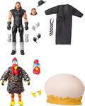 Mattel WWE Action Figure 2-Pack Ultimate Edition Survivor Series 1990 Undertaker & Gobbledy Gooker Collectibles with Interchangeable Accessories, Extra Heads & Swappable Hands