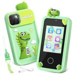 Kids Smart Phone Toy, Luckits Children Cell Phone with Touchscreen Dual Camera MP3 Music Player Toddler Mobile Phone with 32GB TF Card Silicone Cover & Lanyard for Age 3-8 Boy Girl Birthday X-mas Gift