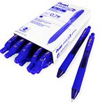 Pentel - Energel X BL107 Retractable Gel Rollerball Pens - 0.7mm - Blue Ink - Pack of 12