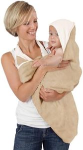 Cuddledry Hands Free Baby Bath Towel | Luxuriously Soft Bamboo & Cotton Hooded Baby Towel | Apron Towel for Safe Babies Bathtime | Perfect Newborn Gift | Oatmeal