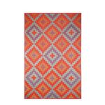 Sapana Carpet-Mats Chatai Mats For Home Multipurpose, Foldable, Reversible Plastic Chatai Rectangular Floor Mat For Sleeping Indoor/Outdoor Use Kilim-04 Orange 6 X 9 (Orange, L 270 Cm X W 180 Cm)