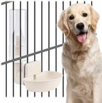 Hanging Automatic Food Water Dispenser,Gravity Pet Feeder Water Dispenser Set,Cage Cat Water Dispenser,Food Bowl for Bunny Guinea Pig Ferret Water Dispenser (Large Bowl Size)