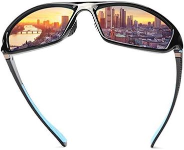 LJIMI Sports Polarized Wrap Around Sunglasses for Men and Women Cycling Driving Fishing Golf UV400 Protection Retro Sun Glasses Anti Glare Shades Classic Ultralight Frame Eyewear Vintage Eyeglasses