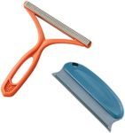 SYEYCW 2 Pcs Pet Hair Remover for Carpet, Reusable Scraper Removal Tool, Portable Cat Dog Lint Remover, Non-Damaging Pet Hair Remover for Furniture, for Car, Sofa, Pet Bed, Clothing, Blanket