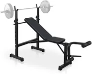 IVYHAVEN Utility Weight Bench Olympic Weight Bench Bench Press Set With Squat Rack And Bench For Home Gym Full-Body Workout 67.72 x 32.68 x 46.46 In Black As shown One size