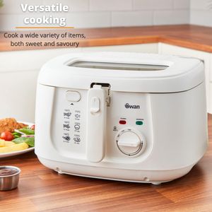 Swan 2.5L Deep Fat Fryer – Stainless Steel Electric Home Cooker