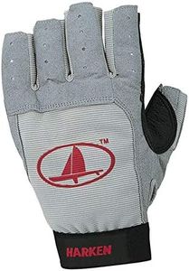 Harken Sport Classic 3/4 Finger Glove, Grey/Black/Red, Medium